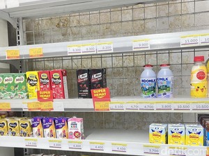 Susu UHT di Minimarket-Toko Grosir Palembang Kosong