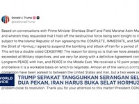 Video: AS Tunda Serangan 2 Pekan, Iran Harus Buka Selat Hormuz