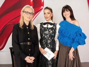 Momen Stylish Tasya Farasya saat Bertemu Meryl Streep dan Anne Hathaway