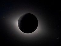 Matahari tertutupi sepenuhnya oleh Bulan selama penerbangan lintas Bulan oleh awak Artemis II, 7 April 2026. (NASA/Handout via REUTERS)