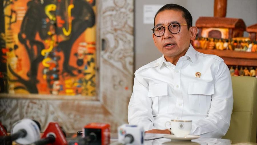 Wakil Ketua Umum Partai Gerakan Indonesia Raya yang juga Menteri Kebudayaan Fadli Zon dalam diskusi di kantor Kementerian Kebudayaan, Jakarta, Rabu (8/4/2026). (Dok. Kementerian Kebudayaan)