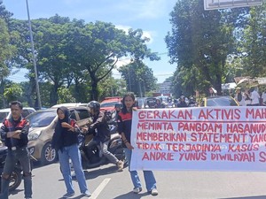 Demo Kasus Andrie Yunus di Kodam Hasanuddin Dibubarkan OTK, Massa Luka Lebam