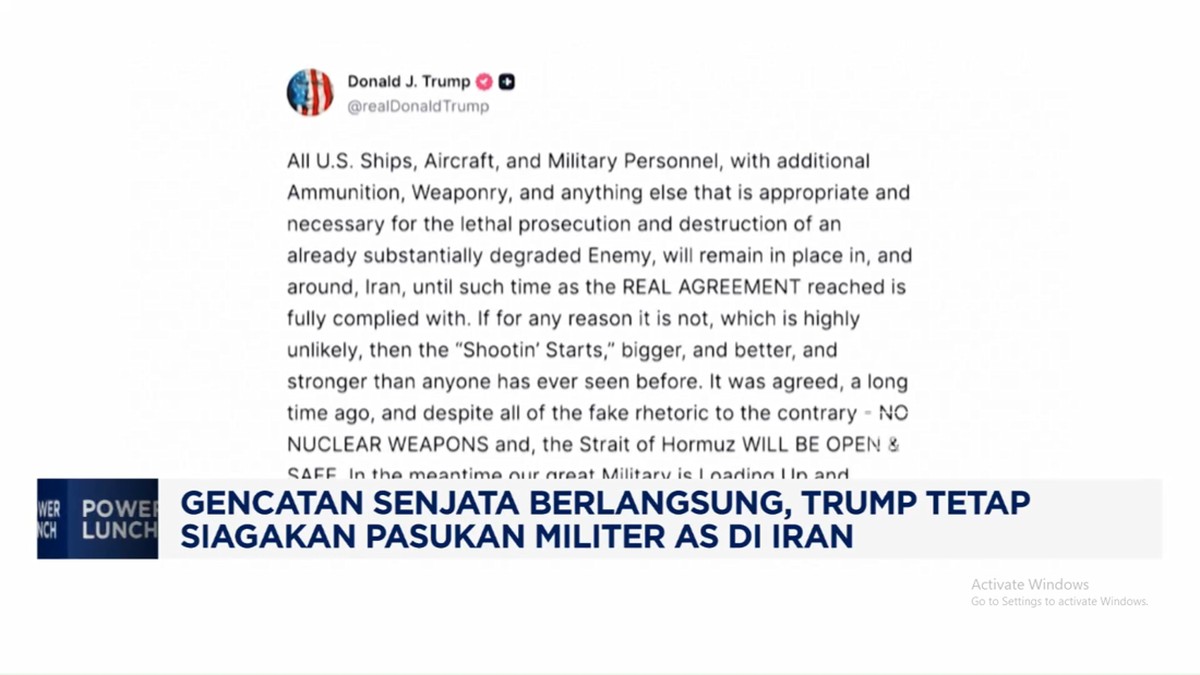 Video: AS-Iran Sepakat Gencatan Senjata, Trump Tetap Siagakan Militer