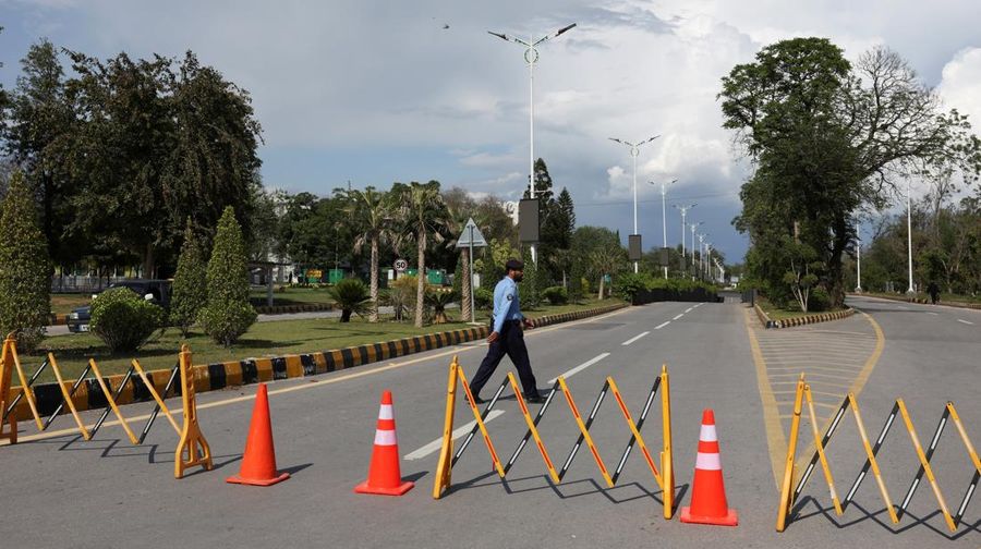 Islamabad memperketat keamanan, menyatakan libur dua hari menjelang pembicaraan AS-Iran, Kamis (9/4/2026). (REUTERS/Asim Hafeez)
