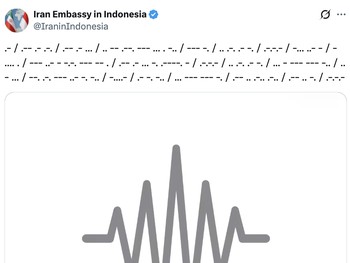 Kedutaan Besar Iran Tiba-Tiba Unggah Kode Morse, Tanda Bahaya Baru?