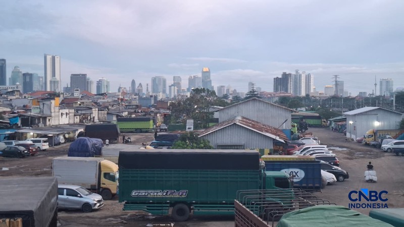 Lokasi tempat Hercules dan Menteri Maruarar Sirait adu argumen di Tanah Abang, Jakarta. (CNBC Indonesia/Chandra DwI)