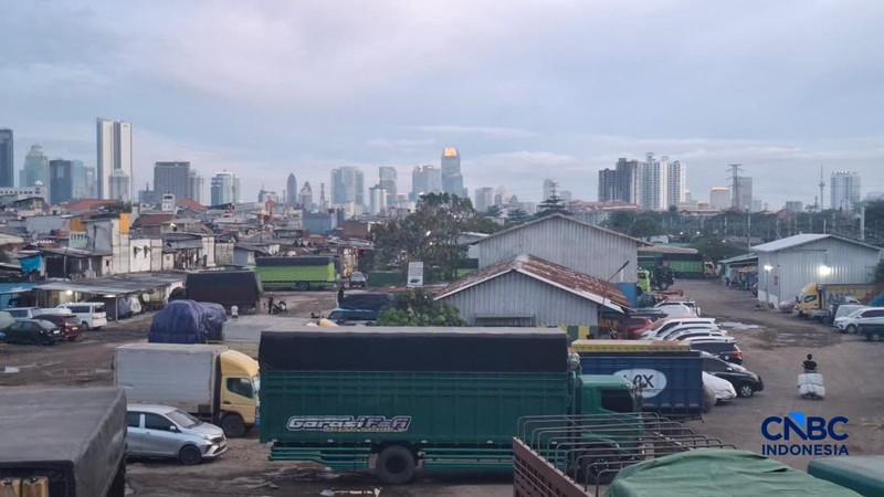 Lokasi tempat Hercules dan Menteri Maruarar Sirait adu argumen di Tanah Abang, Jakarta. (CNBC Indonesia/Chandra DwI)