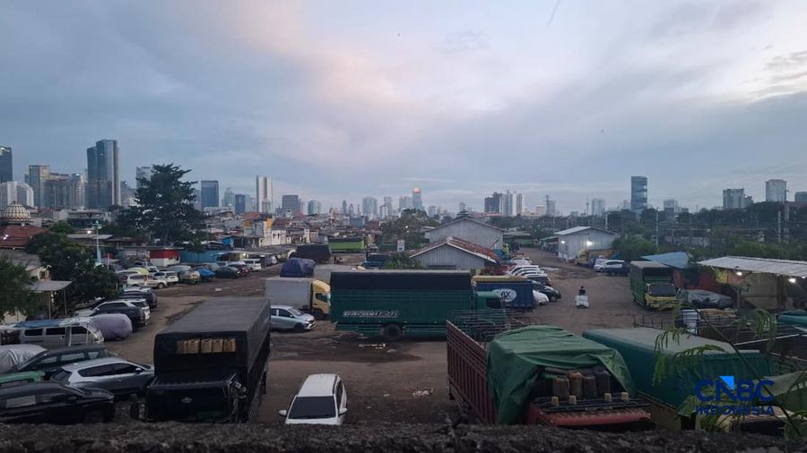 Lokasi tempat Hercules dan Menteri Maruarar Sirait adu argumen di Tanah Abang, Jakarta. (CNBC Indonesia/Chandra DwI)