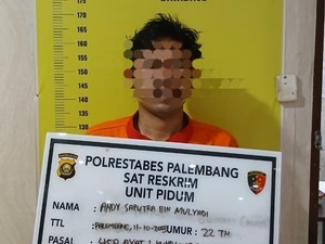Penusuk Pria di Palembang hingga Tewas yang Buron 1 Bulan Ditangkap di Jambi