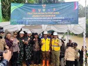 Danrem 061/SK Bangun Jembatan Perintis Garuda di Sukabumi