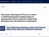 Video:Perayaan Paskah, Rusia Putuskan Gencatan Senjata Dengan Ukraina