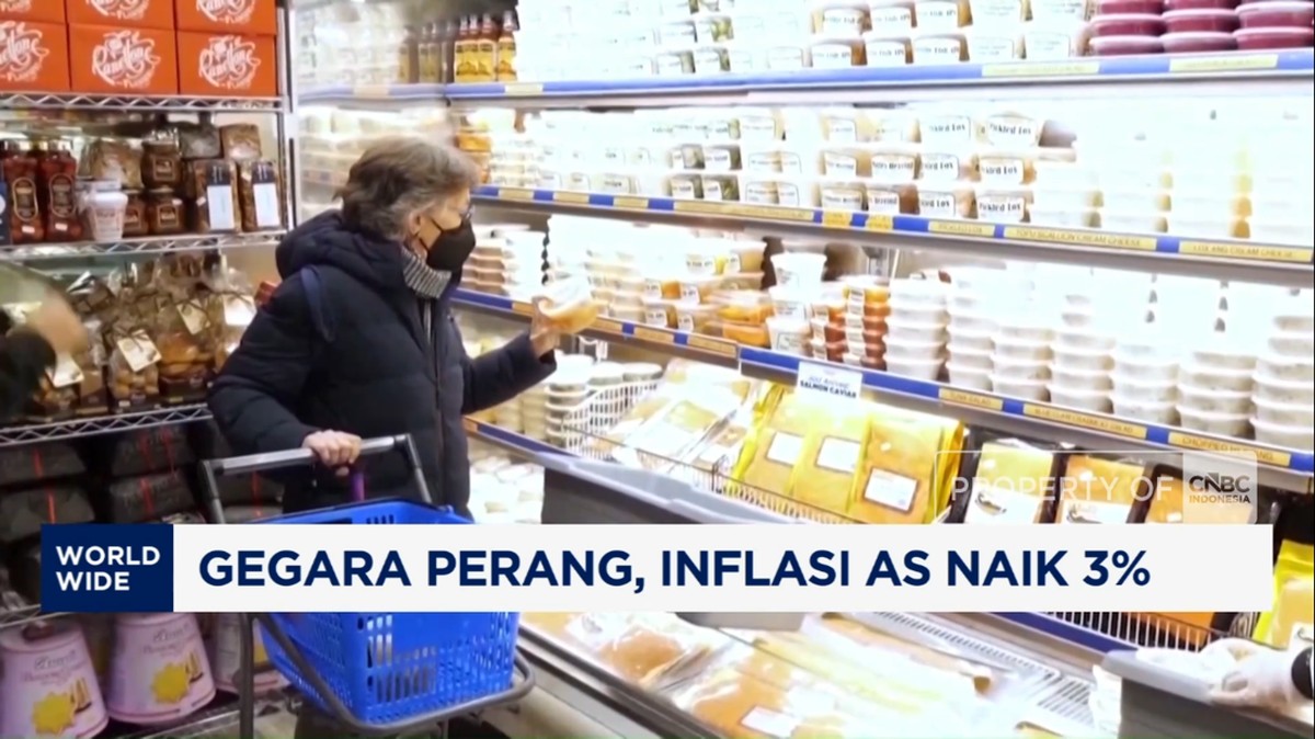 Video: Gegara Perang, Inflasi AS Naik 3%