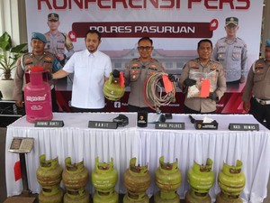 Bos Pangkalan di Pasuruan Tersangka Oplos LPG 3 Kg Cuan 24 Juta/Bulan