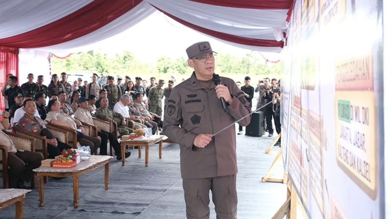 Penggerebekan tambang milik PT AKT Samin Tan. (Dok. satgaspkhofficial)