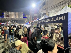 Uji Coba CFN Palembang Diserbu Warga, Pedagang Laris Manis