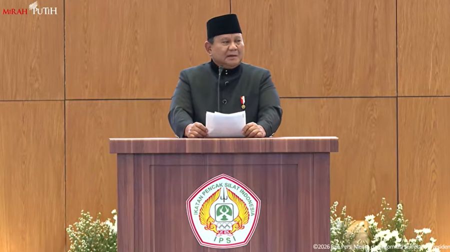 Presiden Prabowo Resmikan Pembukaan Munas XVI IPSI, Jakarta, 11 April 2026. (Tangkapan Layar Youtube)