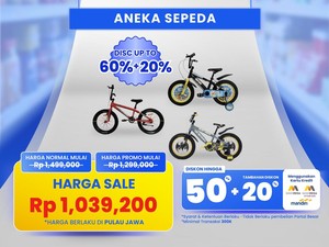 Sepeda Anak Rp 1 Juta Cuma di Transmart Full Day Sale