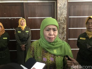 Reaksi Khofifah Soal Bupati Tulungagung Jadi Tersangka Pemerasan OPD