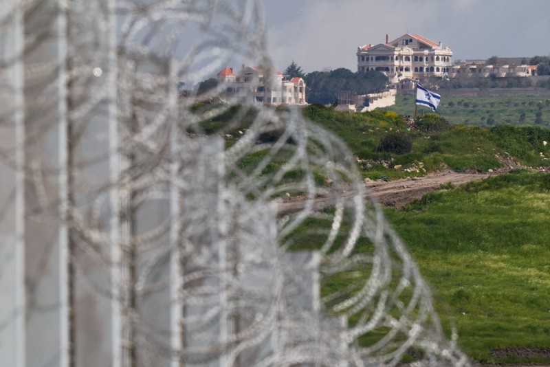 Smoke rises following an airstrike in Lebanon, as seen from Israeli side of the border, April 12, 2026. REUTERS/Amir Cohen