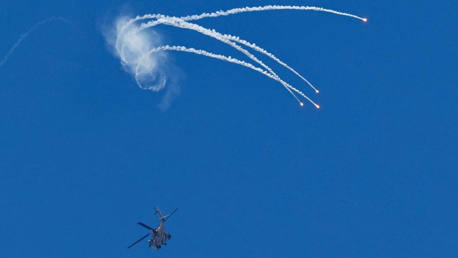 Smoke rises following an airstrike in Lebanon, as seen from Israeli side of the border, April 12, 2026. REUTERS/Amir Cohen