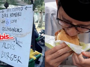 Kehabisan Aldis Burger, Sandiaga Uno Akhirnya Cicip 2 Burger Lokal Lain!