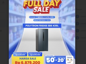 Kulkas Side by Side 436L Banting Harga di Transmart Full Day Sale