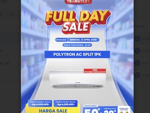 Diskon Jumbo AC Split 1 PK Polytron di Transmart Full Day