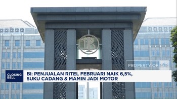 BI: Penjualan Ritel Februari Naik 6,5%, Suku Cadang & Mamin Jadi Motor