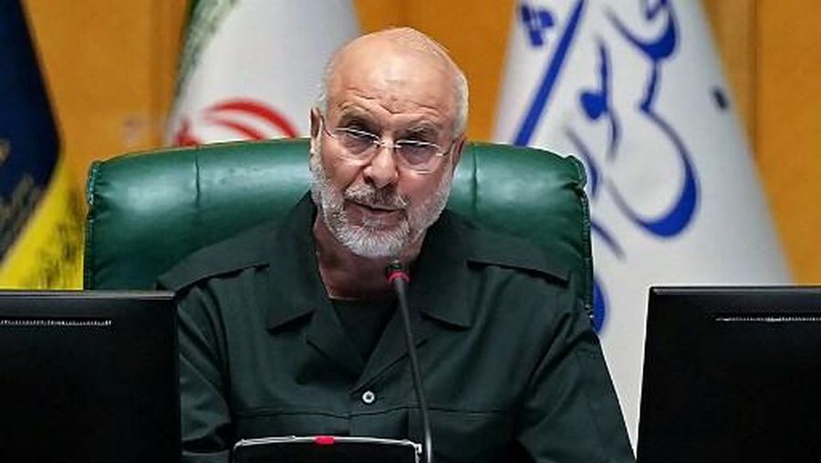 (FILES) In this handout picture provided by Ithe Islamic Consultative Assembly News Agency (ICANA), Irans Parliament Speaker Mohammad Bagher Ghalibaf, dressed in an IRGC uniform, chairs a session in Tehran on February 1, 2026. Iran's powerful parliament speaker Ghalibaf, in an X post in English, warned Washington on March 25, 2026, not to test the Islamic republic's determination to defend its territory after the United States was reported to be sending more troops to the Middle East. On February 28, Israel and the United States launched strikes on Iran killing its supreme leader and triggering a war that spread across the Middle East and unleashed chaos across global markets. (Photo by ICANA NEWS AGENCY / AFP) / ==  RESTRICTED TO EDITORIAL USE - MANDATORY CREDIT "AFP PHOTO / HO /ISLAMIC CONSULTATIVE ASSEMBLY (ICANA)" - NO MARKETING NO ADVERTISING CAMPAIGNS - DISTRIBUTED AS A SERVICE TO CLIENTS ==