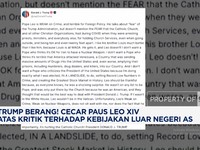 Video: Trump Berang! Cecar Paus Leo XIV Atas Kritik Pada Kebijakan AS