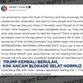 Video: Trump Kembali Berulah, Kini Ancam Blokade Selat Hormuz