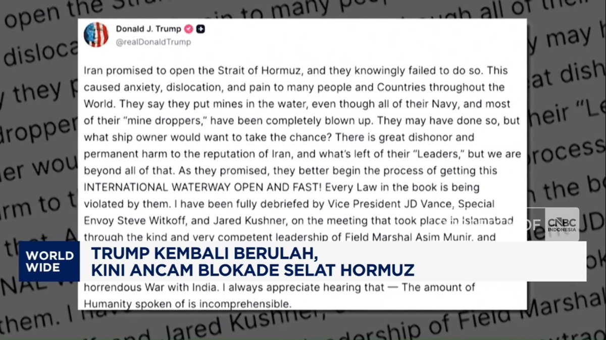 Video: Trump Kembali Berulah, Kini Ancam Blokade Selat Hormuz
