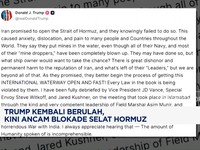 Video: Trump Kembali Berulah, Kini Ancam Blokade Selat Hormuz