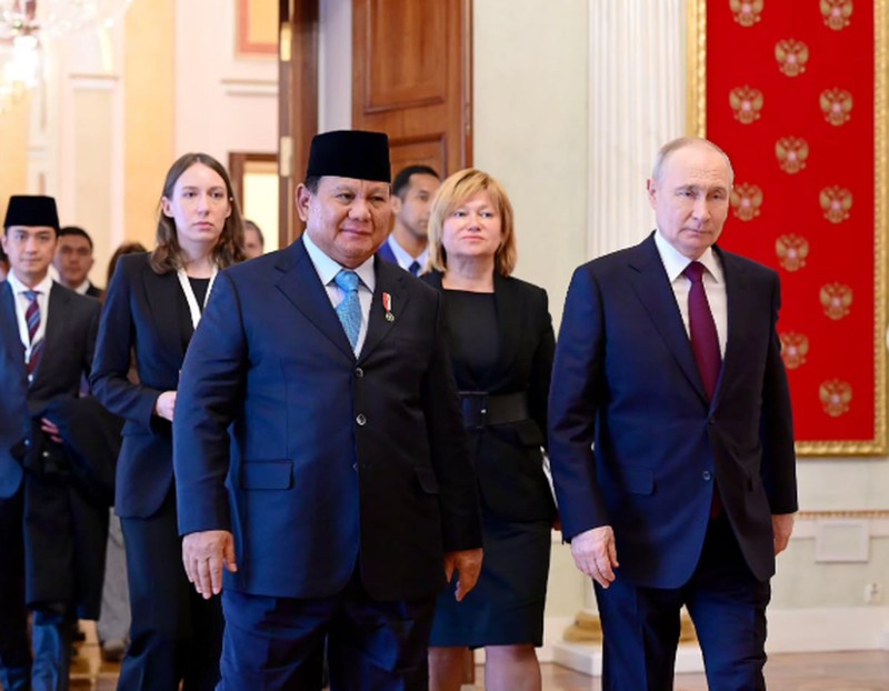 Presiden Prabowo Subianto langsung diterima oleh Presiden Rusia Vladimir Putin di Istana Kremlin, Senin 13 April 2026, siang hari waktu Moskow. (Instagram/Sekretariat.kabinet)