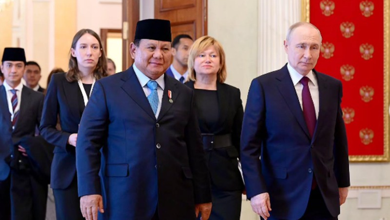 Presiden Prabowo Subianto langsung diterima oleh Presiden Rusia Vladimir Putin di Istana Kremlin, Senin 13 April 2026, siang hari waktu Moskow. (Instagram/Sekretariat.kabinet)