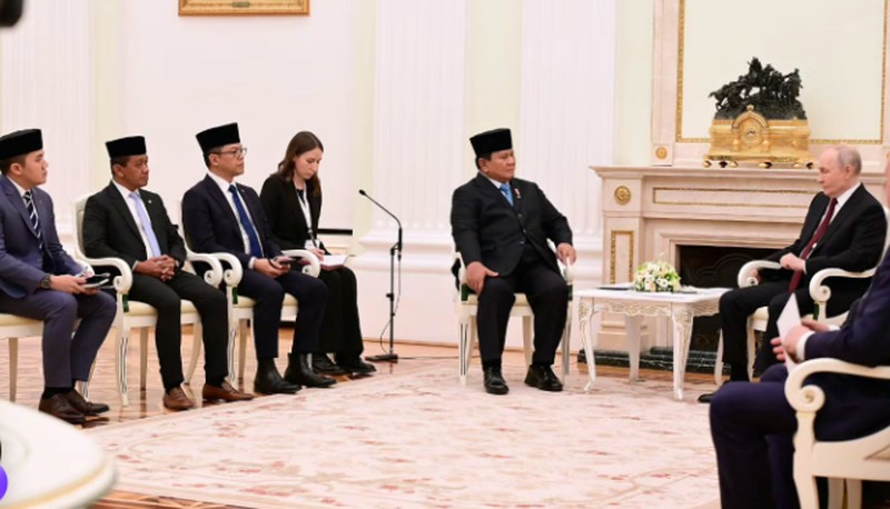 Presiden Prabowo Subianto langsung diterima oleh Presiden Rusia Vladimir Putin di Istana Kremlin, Senin 13 April 2026, siang hari waktu Moskow. (Instagram/Sekretariat.kabinet)