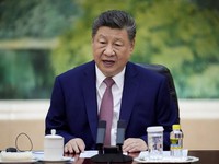 China’s President Xi Jinping attends a meeting with Russia’s Foreign Minister Sergei Lavrov (not pictured) at the Great Hall of the People in Beijing, China April 15, 2026. Iori Sagisawa/Pool via REUTERS   REFILE - QUALITY REPEAT