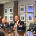 Gubernur Bank Indonesia, Perry Warjiyo, dalam rangkaian pertemuan lanjutan dengan investor global pada IMF Spring Meetings Selasa (14/4). (Dok BI)