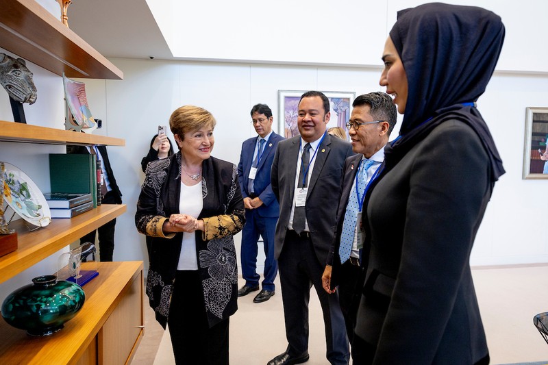 Gubernur Bank Indonesia, Perry Warjiyo, dalam rangkaian pertemuan lanjutan dengan investor global pada IMF Spring Meetings Selasa (14/4). (Dok BI)