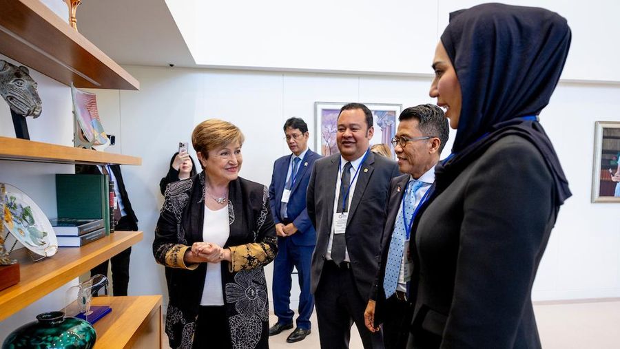 Gubernur Bank Indonesia, Perry Warjiyo, dalam rangkaian pertemuan lanjutan dengan investor global pada IMF Spring Meetings Selasa (14/4). (Dok BI)