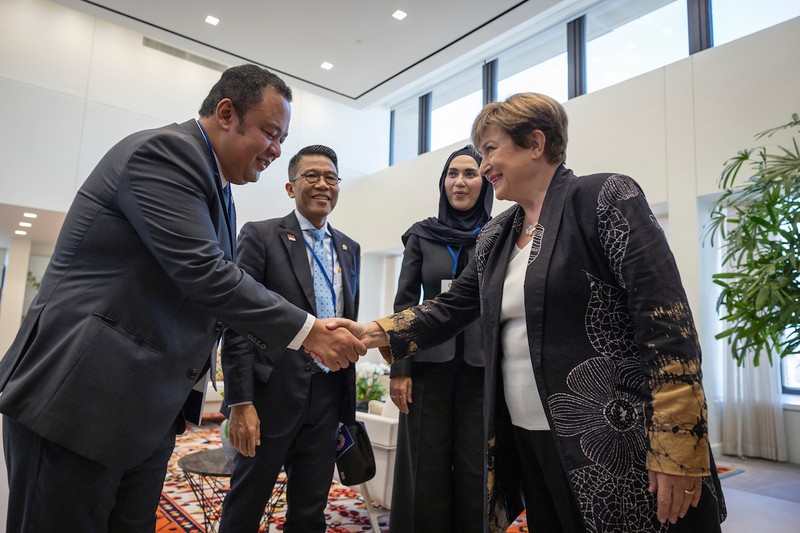 Gubernur Bank Indonesia, Perry Warjiyo, dalam rangkaian pertemuan lanjutan dengan investor global pada IMF Spring Meetings Selasa (14/4). (Dok BI)