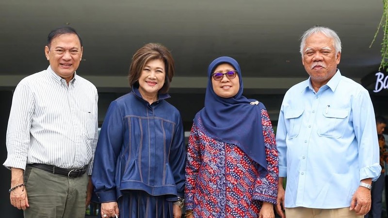 Kepala Otorita Ibu Kota Nusantara Basuki Hadimuljono menerima kunjungan Agus Martowardojo di Nusantara, Kalimantan Timur. (Instagram/basukihadimuljono)