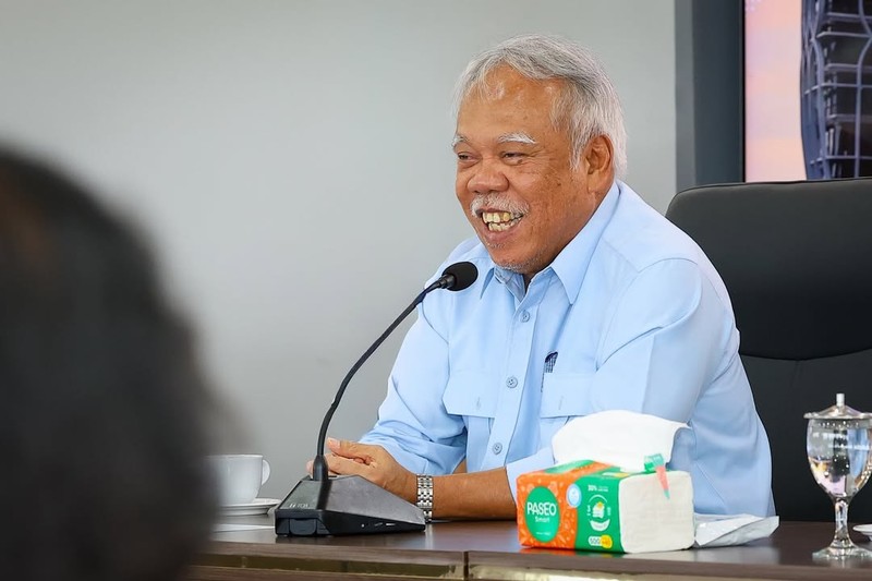 Kepala Otorita Ibu Kota Nusantara Basuki Hadimuljono menerima kunjungan Agus Martowardojo di Nusantara, Kalimantan Timur. (Instagram/basukihadimuljono)