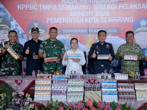 Pemkot Semarang-Bea Cukai Musnahkan Jutaan Rokok Ilegal- Ribuan Miras