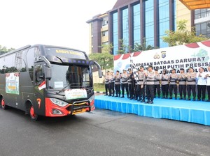 Pembangunan Jembatan Tahap II Dimulai, Polda Riau Lepas 120 Personel Satgas