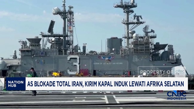 Video: AS Blokade Total Iran, Kirim Kapal Induk Lewati Afrika Selatan