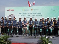 PTPP Lakukan Topping Off Proyek RSJPD Harapan Kita - Tokushukai