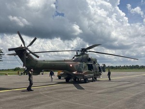 Super Puma Lanud Supadio Diterjunkan Cari Helikopter PK-CFX Hilang di Sekadau