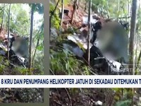 Video: 8 Kru & Penumpang Helikopter Jatuh di Sekadau Ditemukan Tewas