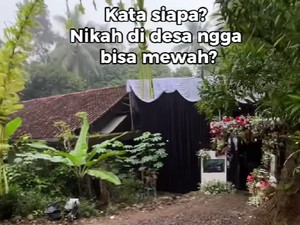Nggak Nyangka, Resepsi Pernikahan di Halaman Rumah di Desa Ini bak Hotel Mewah